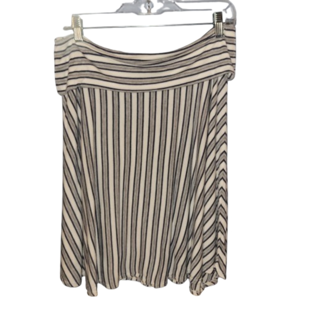 Max Studio a-line striped skirt